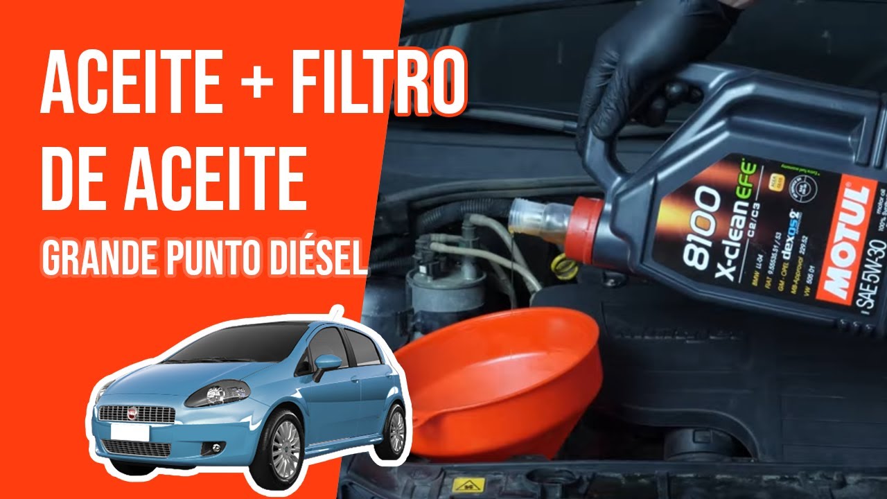 Cambio de aceite y de filtro de aceite Grande Punto 1.3 MULTIJET 🛢