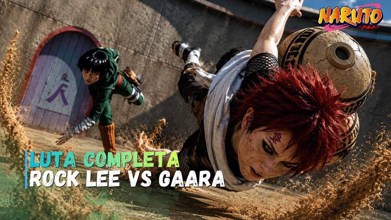 Rock Lee VS Gaara - Epis&oacute;dio completo do anime Naruto (HD)