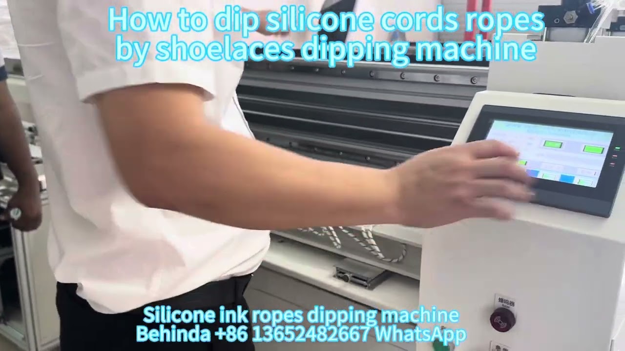 How to dip silicone cords ropes by shoelaces dipping machine  #dippingmachine #dippingsiliconeink