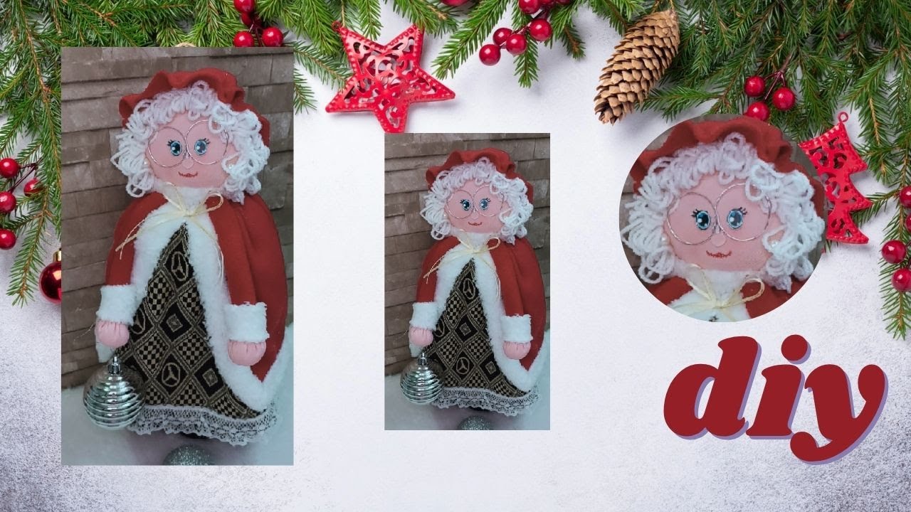 DIY Señora CLAUS con Bote y Tubos de cartón reciclados / DIY para NAVIDAD 🎄☃⛄