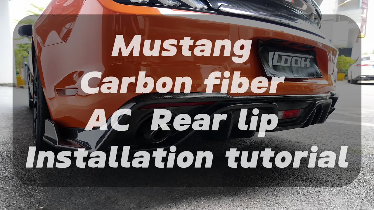 #Mustang Carbon Fiber AC Rear Diffuser - Complete Installation Tutorial. #carbonfiber #reardiffuser
