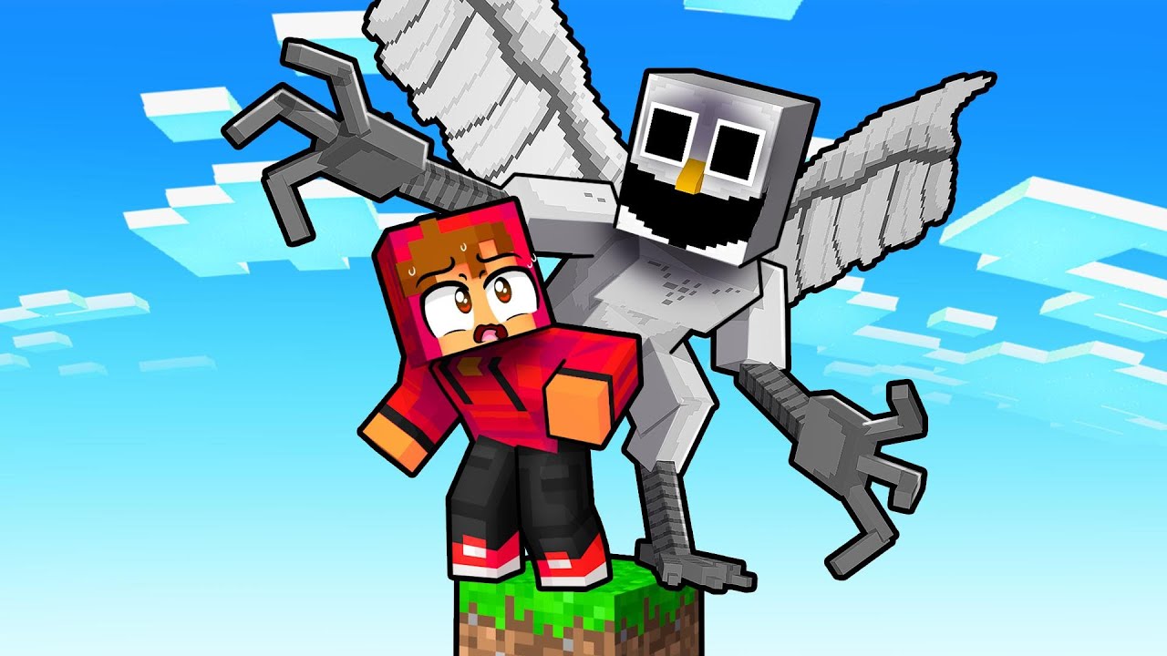 Выживание на ОДНОМ БЛОКЕ с СОВОЙ в Minecraft