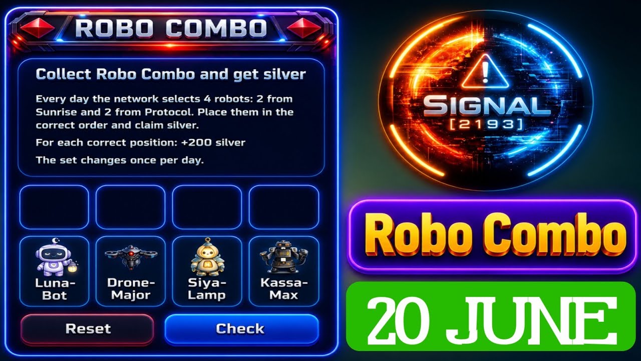 SIGNAL 2193 Daily Robo Combo Today | 20-21 June 