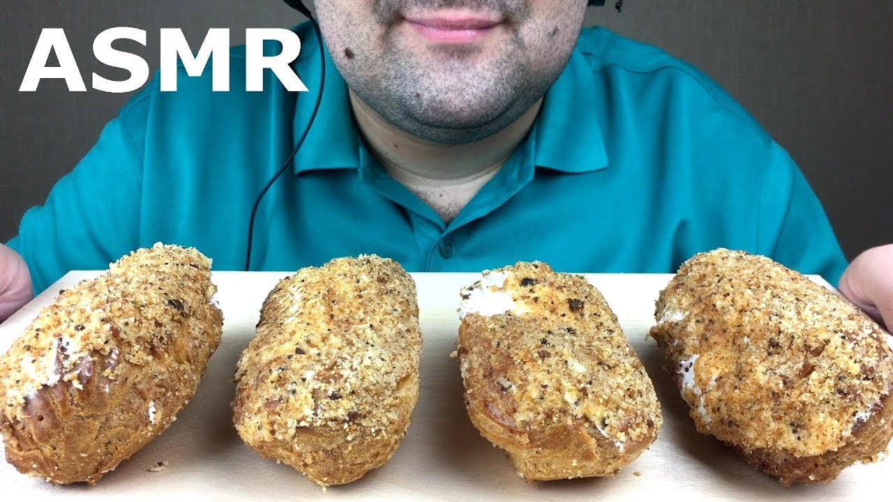АСМР Эклеры со сливочным кремом (Звуки еды) Мукбанг