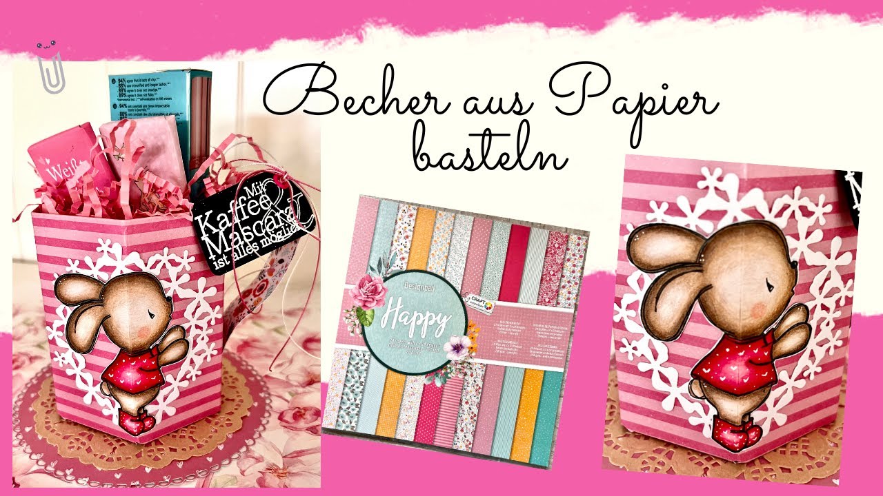 ☀️💞 Großen Becher aus Papier basteln I in cm I Annilis Welt ☀️💞