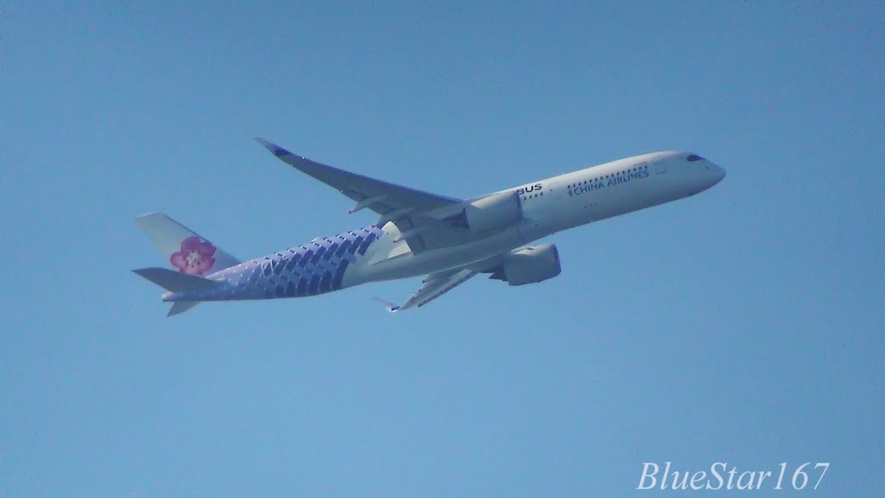 [Carbon Fibre] China Airlines Airbus A350-900 (B-18918) takeoff from KIX/RJBB (Kansai) RWY 06R