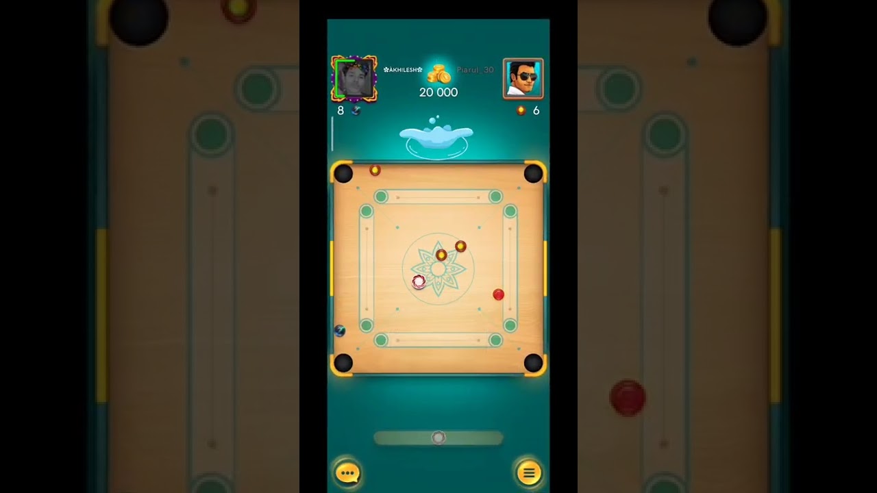 crazy indirect shots😆#shorts #carromdiscpool #gaming #miniclip #trickshot #fairplayer