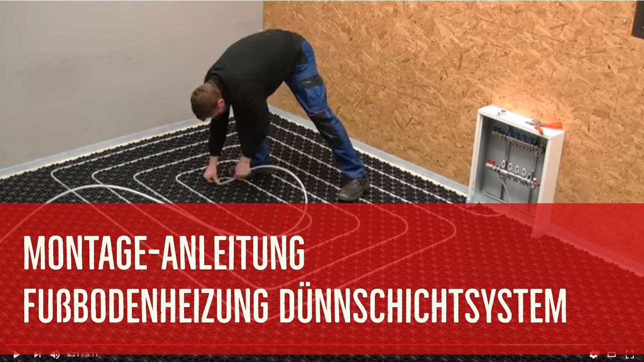 Selfio Fußbodenheizung Dünnschichtsystem verlegen - ideal für Altbau dank minimaler Aufbauhöhe