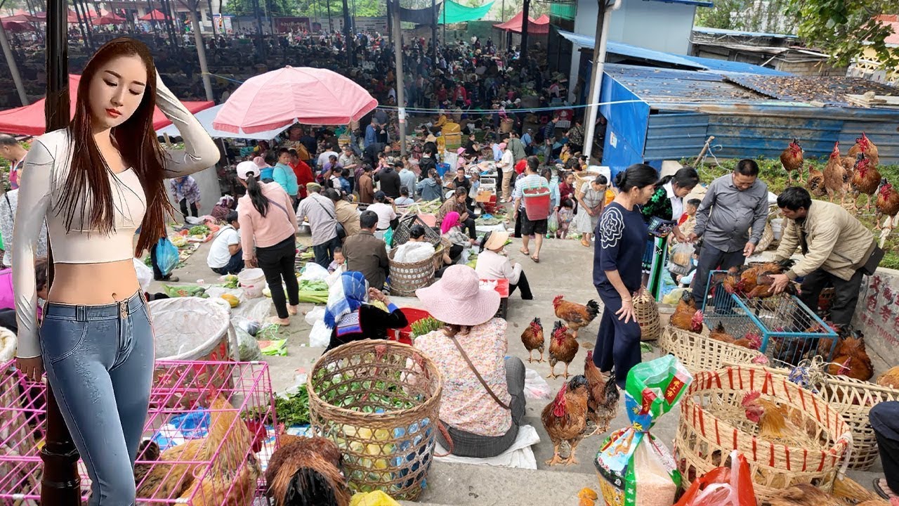 Chợ phiên vùng cao ở TRUNG QUỐC còn giữ được nét Nguyên Sơ Mộc Mạc & Bình yên - bán nhiều đồ độc lạ