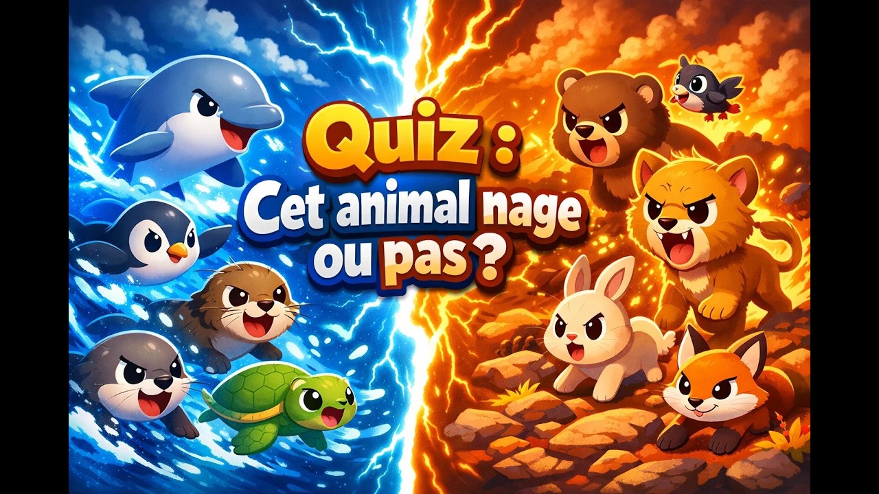 🐠 Quiz Animaux - Nage ou Ne Nage Pas ? Teste Tes Connaissances ! 🏊