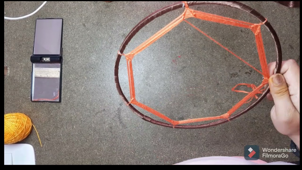 Atrapasueños con tejido de flor
