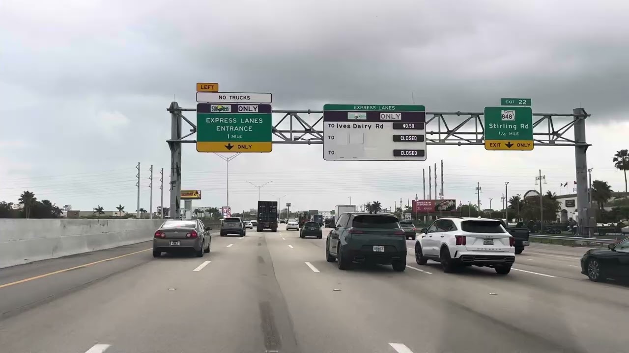 Driving from Ft.Lauderdale to North Miami Beach via I-95