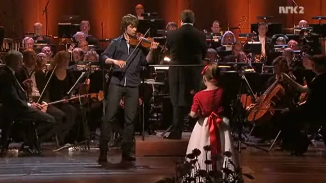 Alexander Rybak and young Barrat Dues at  Menuhin Concert