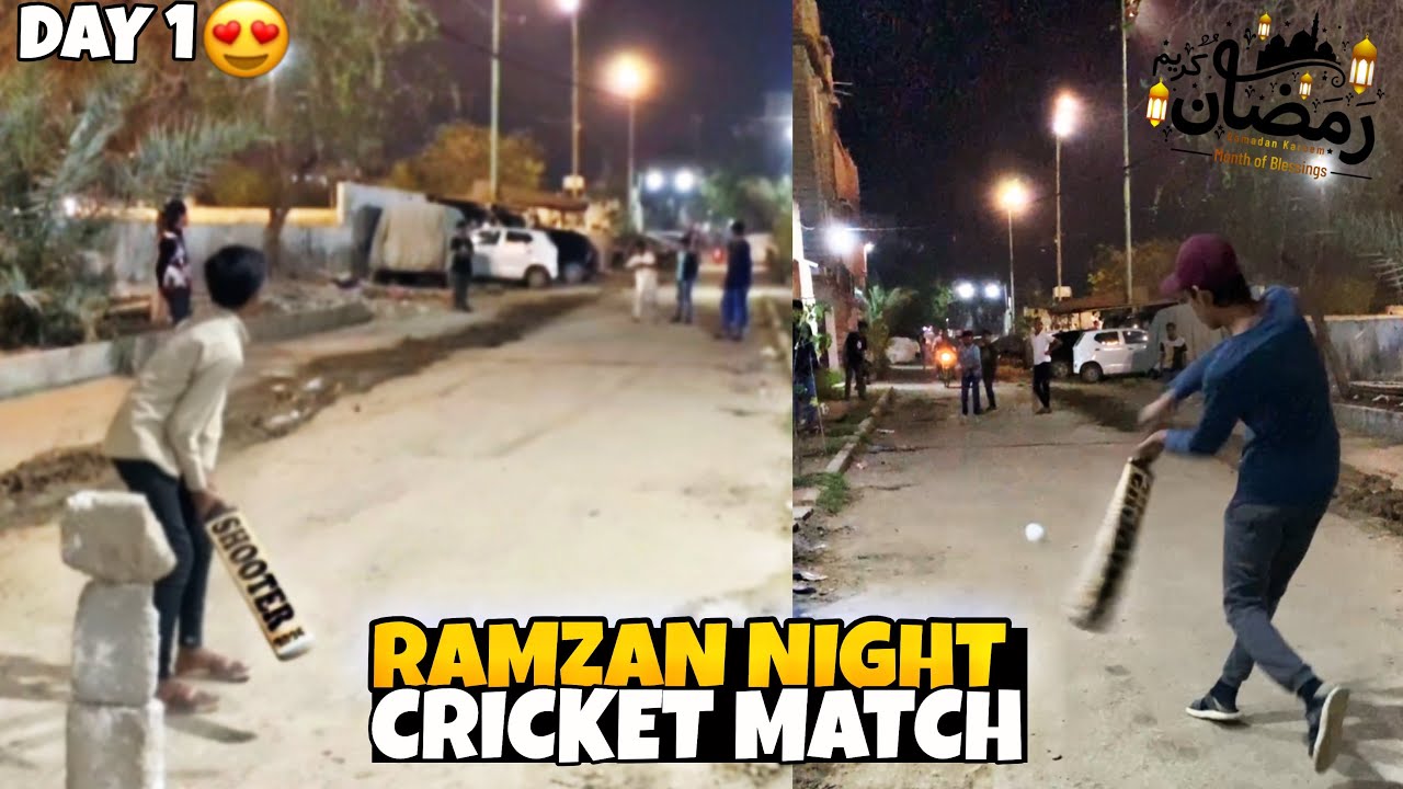 (RAMZAN MUBARK)NIGHT CRICKET 🏏 MATCH NICE PERFORMANCE (ASHIRVLOGZ804)