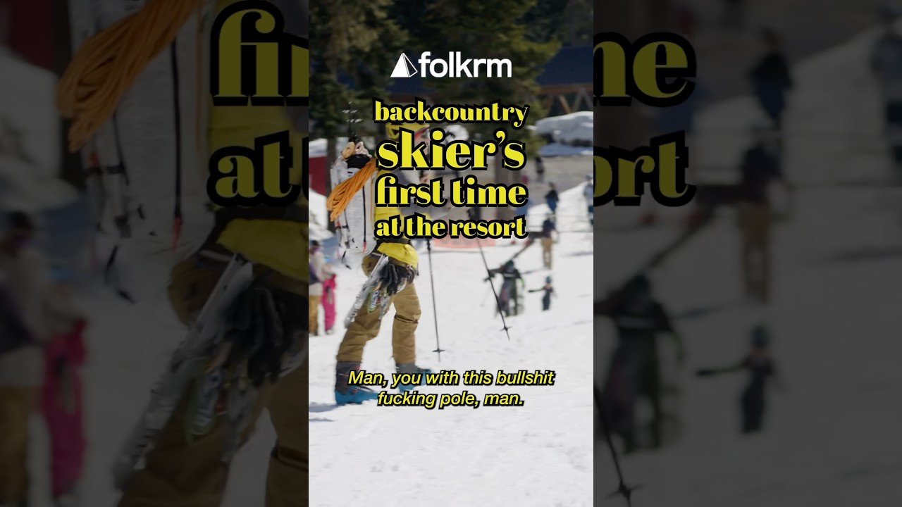 French skier breaks all short gripped ski poles #backcountryskiing #earnyourturns # ski