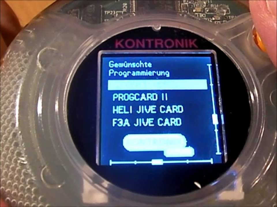 Einstellen mit Kontronik ProgDisc
