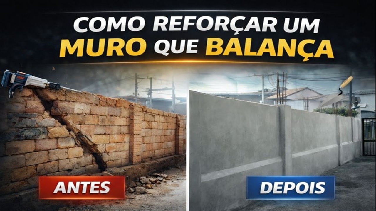 COMO SALVAR UM MURO QUE ESTÁ CAINDO (REFORÇO ESTRUTURAL)