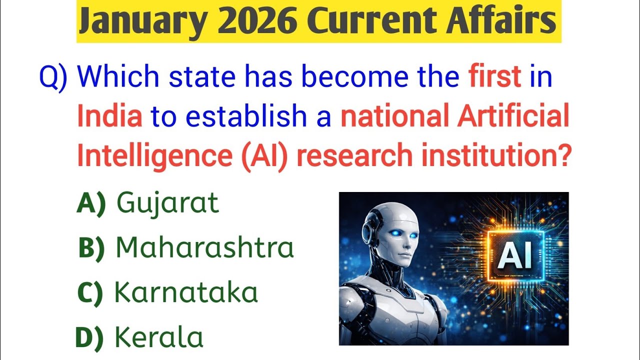 January 2026 Current Affairs | Monthly GK Quiz | 10 Important Questions