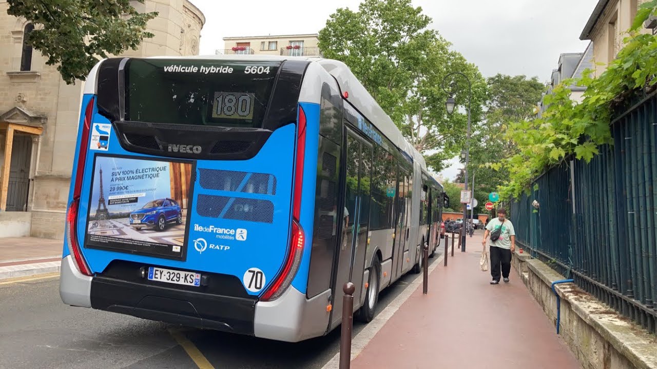 Bus RATP — Ligne 180 — Villejuif Louis Aragon — Charenton Ecoles — UW18H — N•5604
