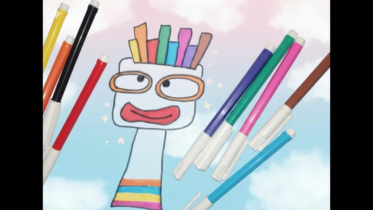 Colorful Cartoon Drawing with Markers | Easy Art for Kids 🎨🖍️