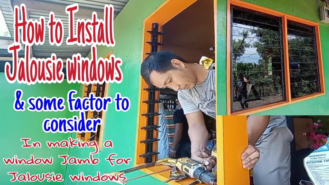 How to Install Jalousie Windows/Paano magkabit ng Jalou plus Frame for Jalousie windows