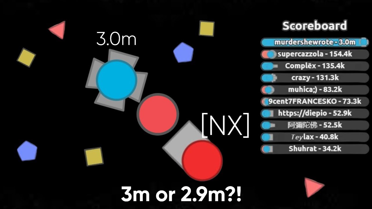 3.0m or 2.9m?! -  My diep.io highscore deaths