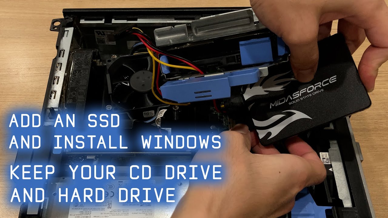 Как добавить SSD в Dell Optiplex 3020 SFF, не извлекая HDD или CD-привод