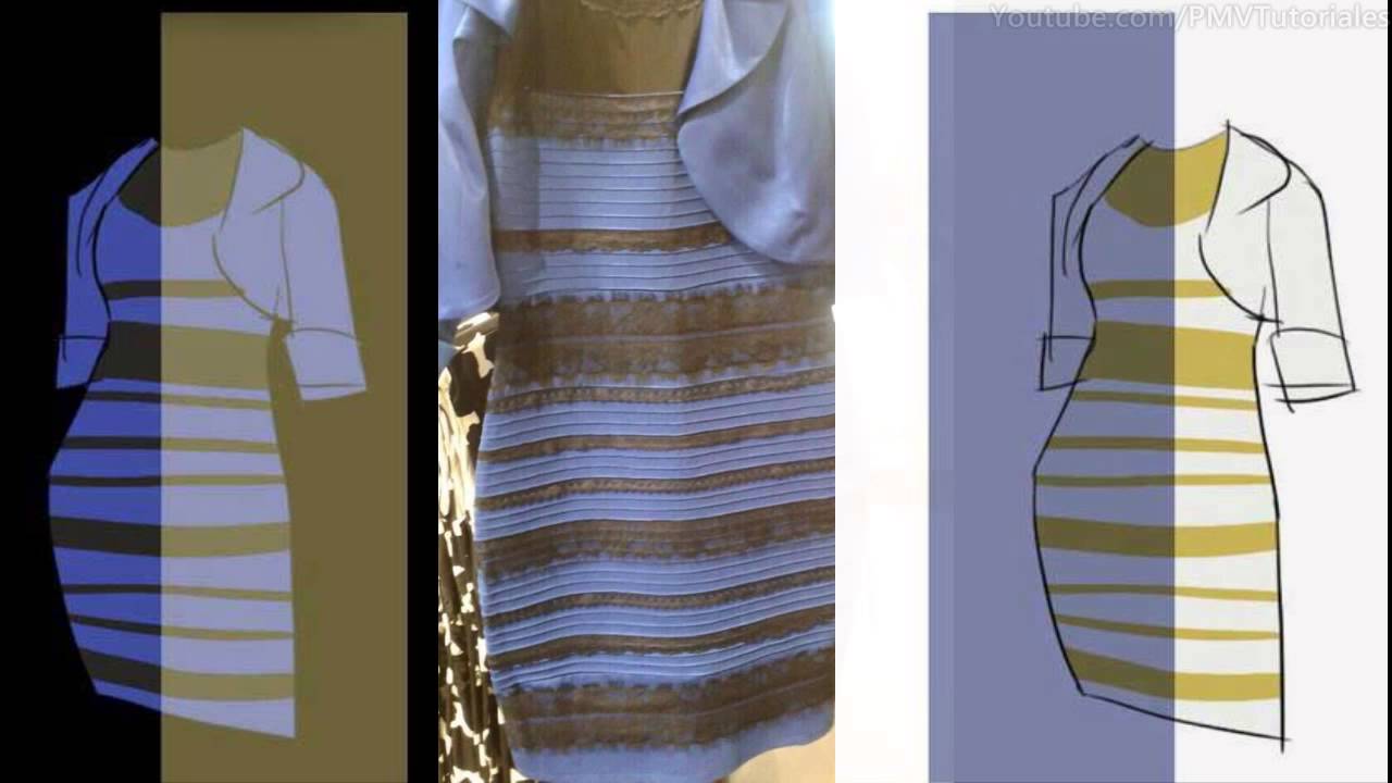 Misterio del vestido blanco y dorado y negro y azul RESUELTO!! #thedress