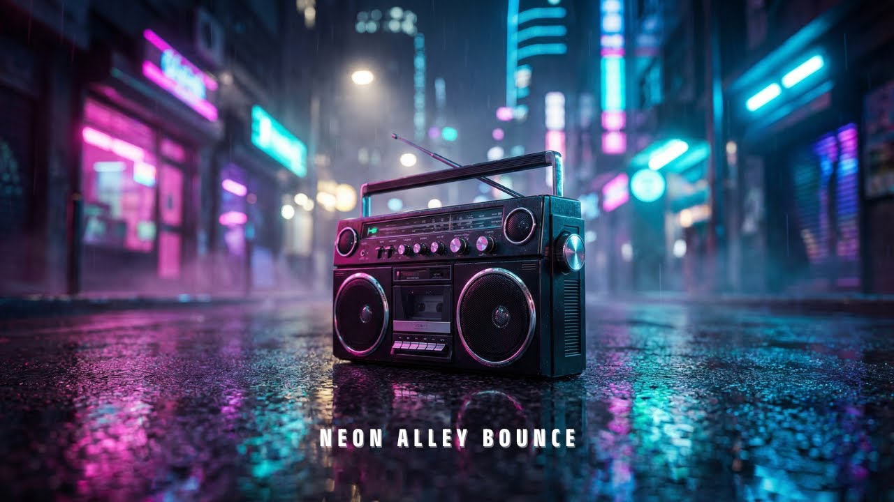 Hip Hop EDM | Neon Alley Bounce (Night City Trap Groove) | Work & Create
