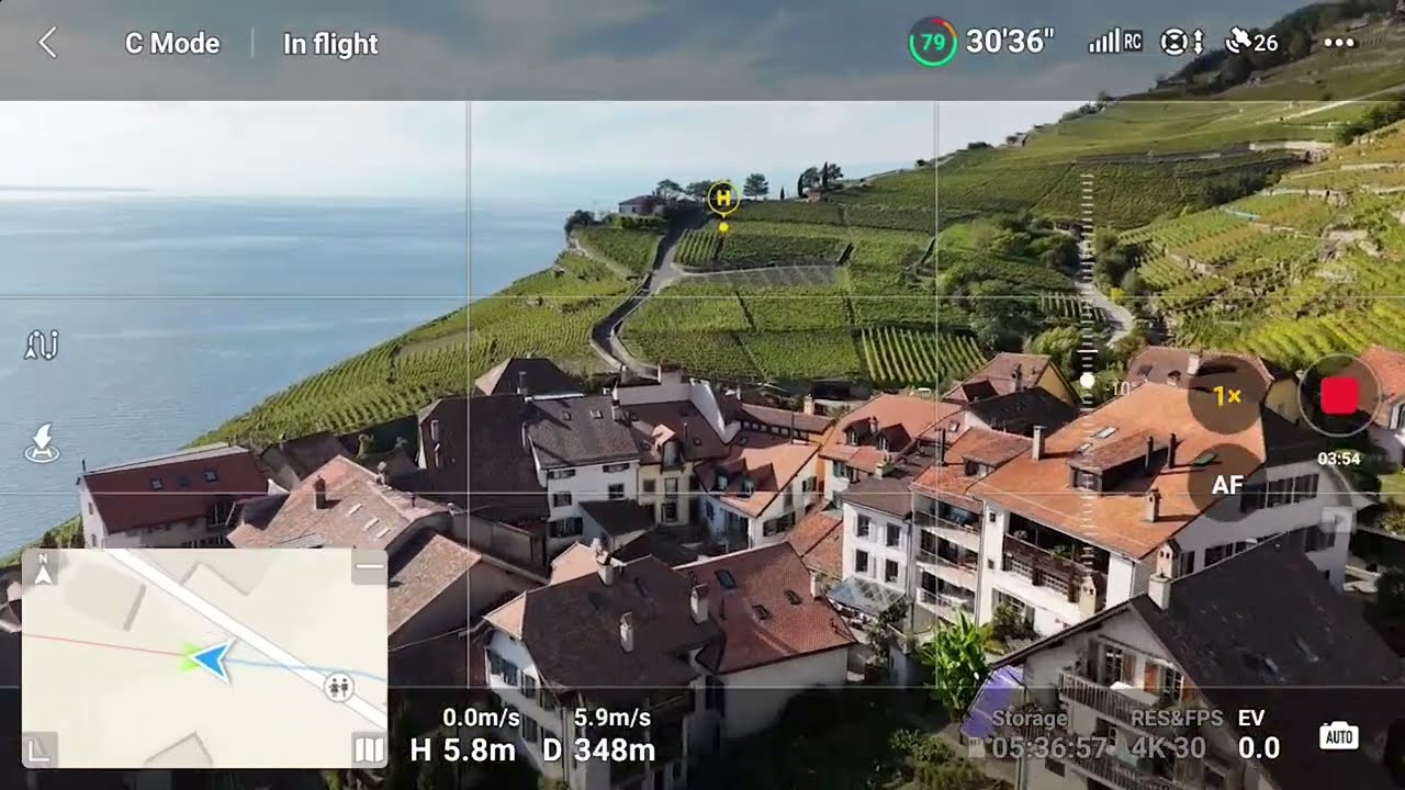 DJI MINI 4 PRO D&eacute;zaley, Lavaux and Rivaz 20231016 - RC2 screen