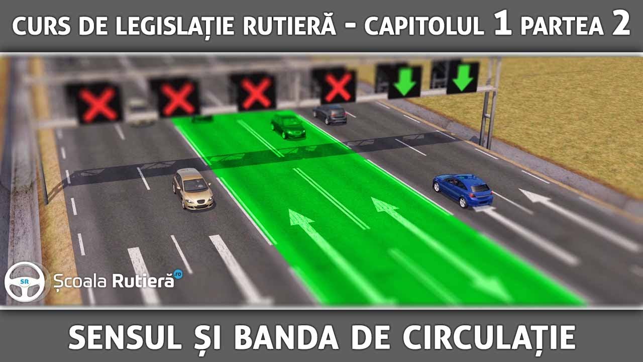 Codul Rutier lecția 2 - Sensul și banda de circulație