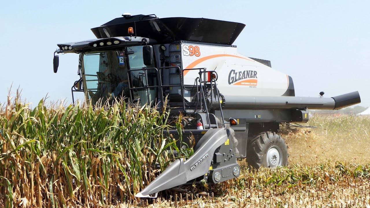 Gleaner S98 & T81 Combines Harvesting Corn