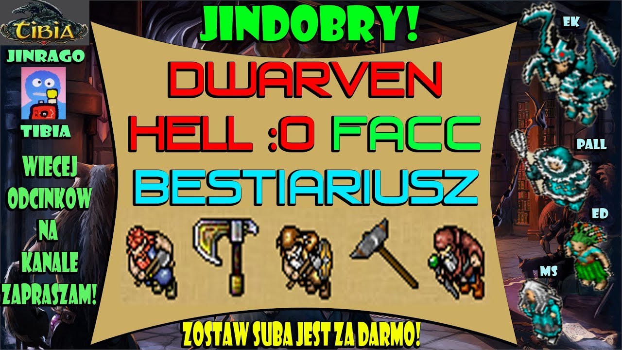 Tibia - Facc Dwarven Hell - Bestiariusz na krasnoludkach
