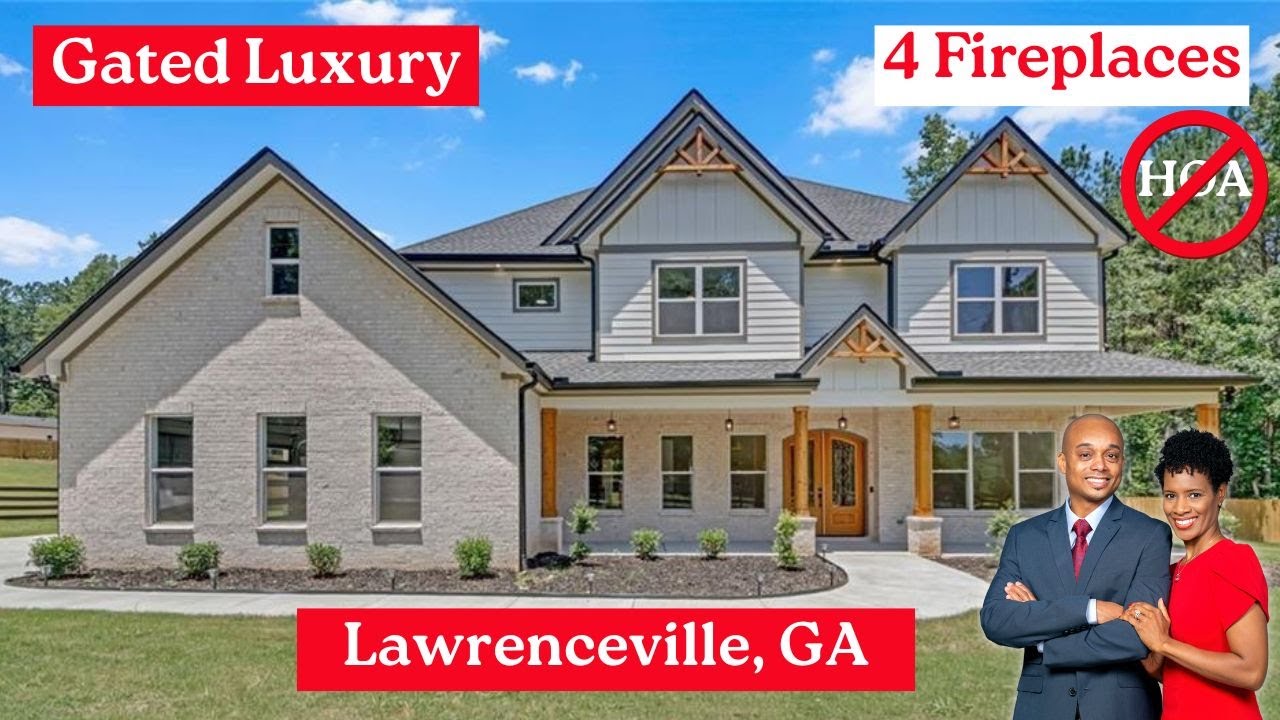 New Homes in Atlanta | Gwinnett County | Gated Modern Luxury Home Tour in Lawrenceville, Ga | No HOA