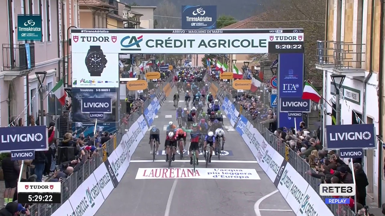 Tirreno Adriatico Cortona - Magliano de’ Marsi: vince il danese Andresen