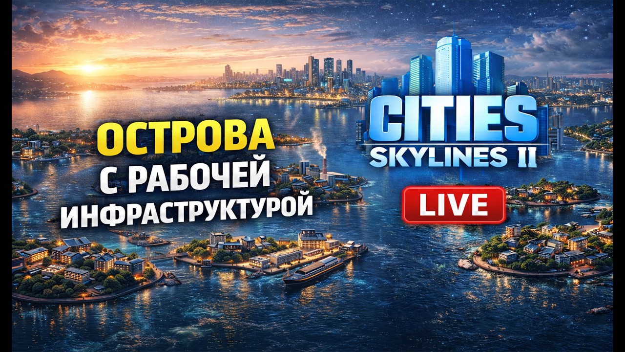 Острова, которые работают 🔴 LIVE | Cities: Skylines II