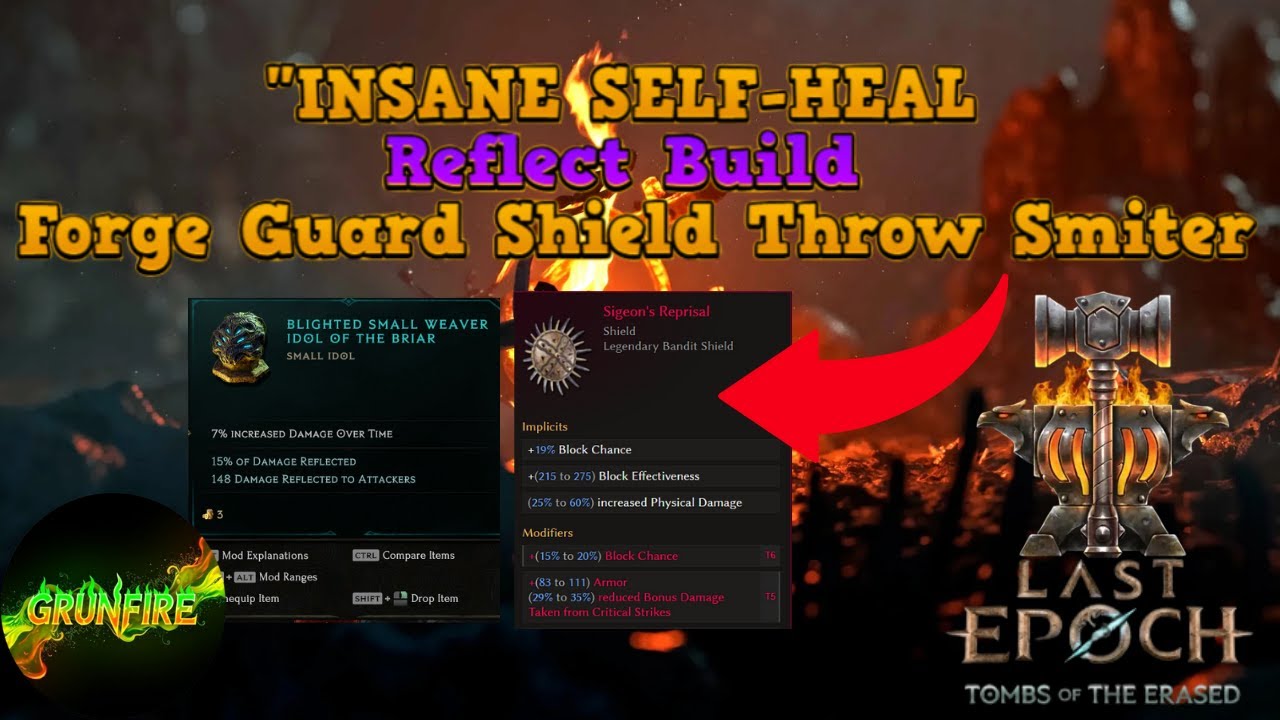 AFK Death Machine! Reflect + Shield Throw Forge Guard Build | Last Epoch