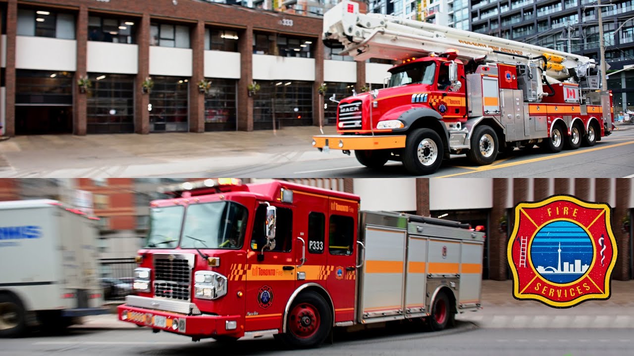 Toronto Fire - Tower 1 & Pumper 333 Responding