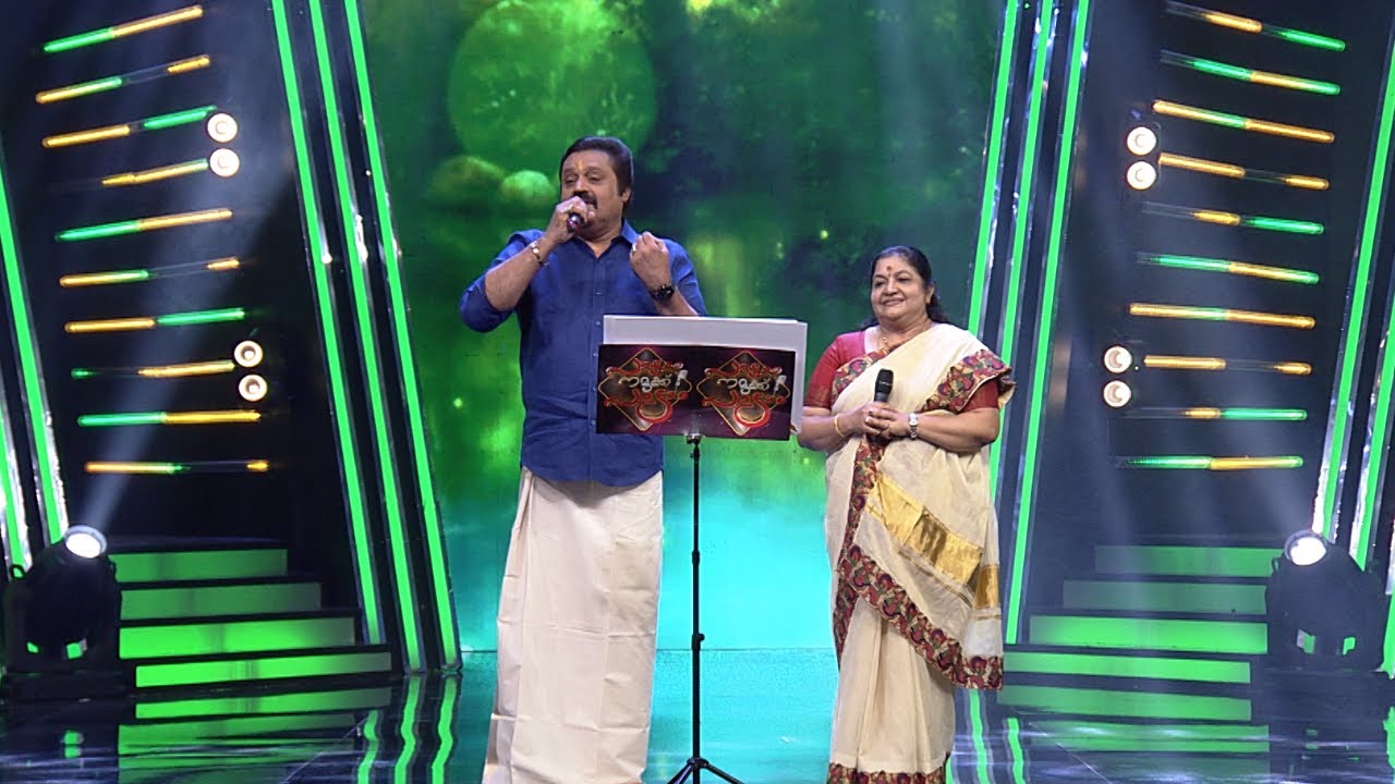 Paadam Namukku Paadam | Suresh Gopi & K.S chithra on the floor...! | Mazhavil Manorama