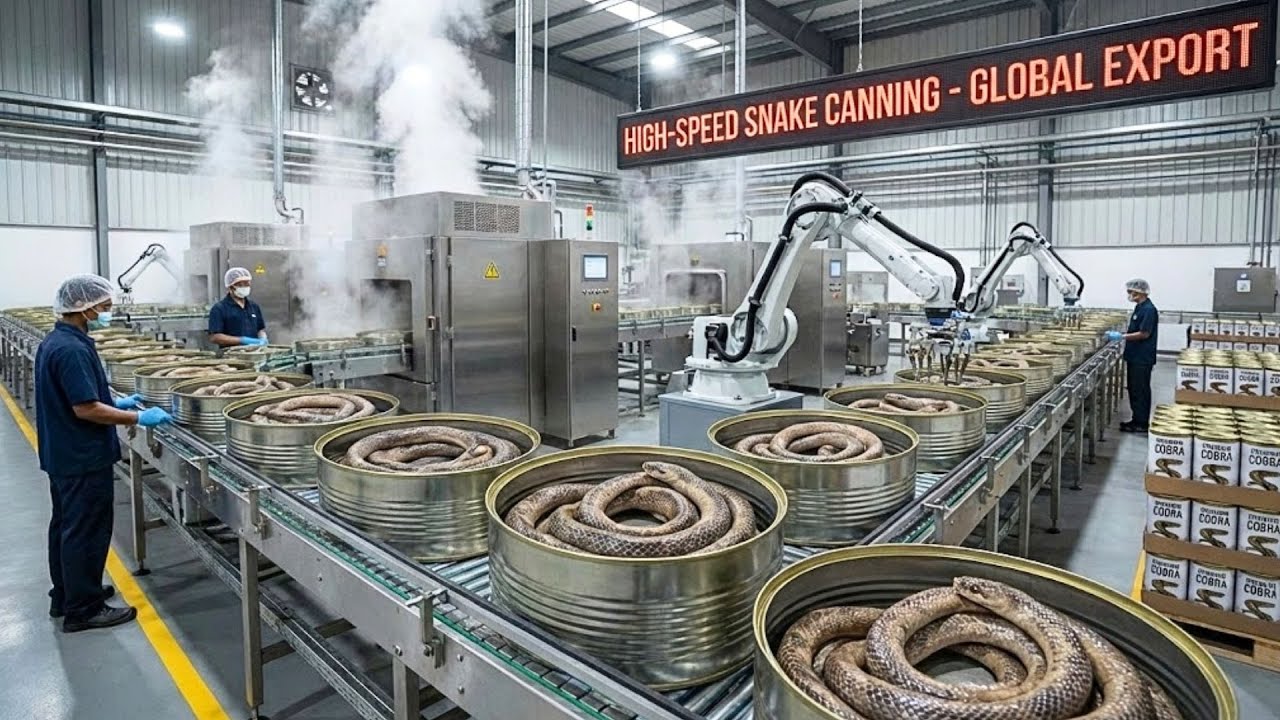Inside the High-Speed Automated Snake Canning Factory: A Process You've Never Seen Before
