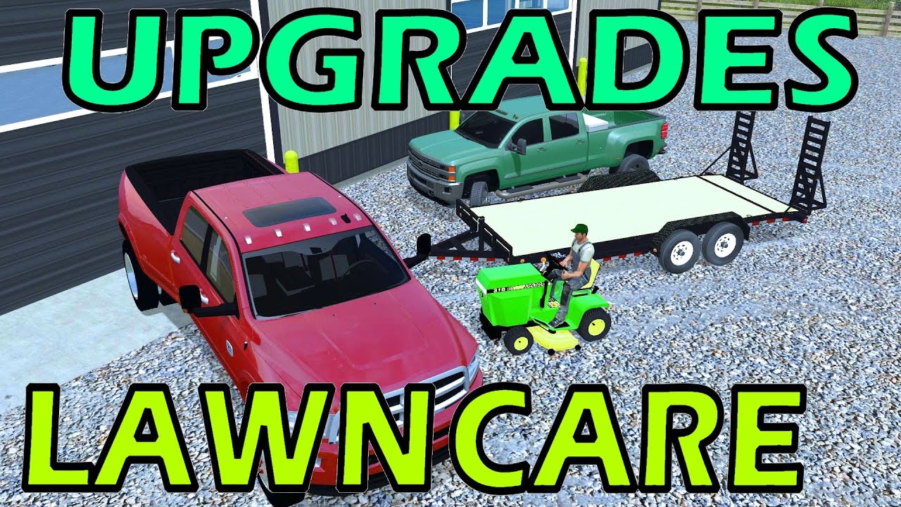 Farming Simulator 17 — Улучшения в магазине по уходу за газоном — Новая газонокосилка, грузовики ...