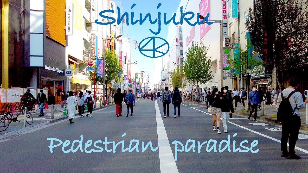 【東京2021年散策】新宿 歩行者天国 4K 新宿通りShinjuku Pedestrian Paradise