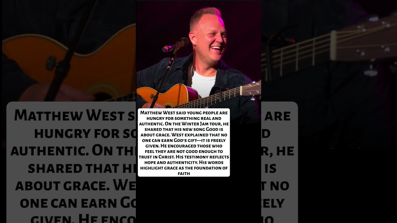 Matthew West Shares Grace at Winter Jam #MatthewWest #GraceMessage