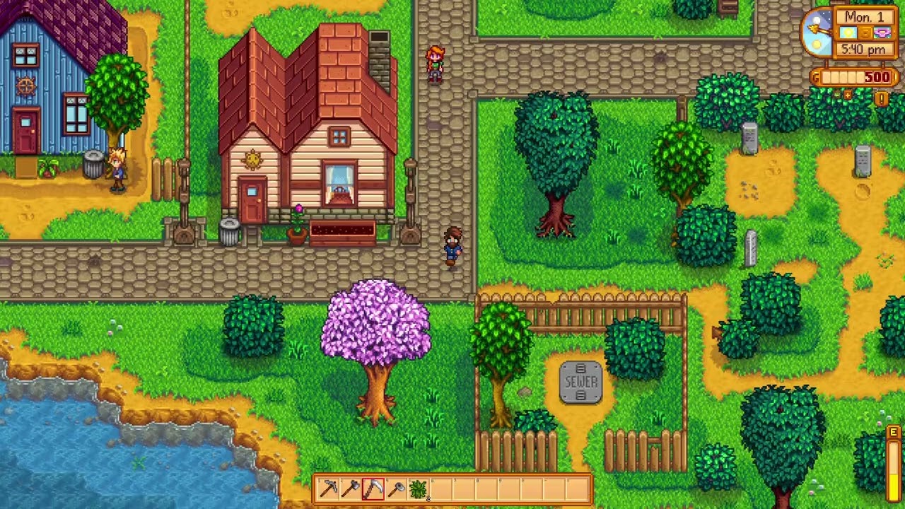 Stardew Valley 100% (No Commentary) - E01 - Meeting People and Farm Cleanup