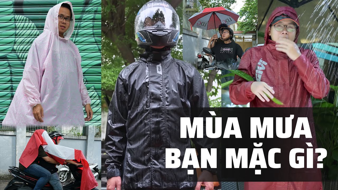CHIA SẺ về một số loại trang bị đi mưa