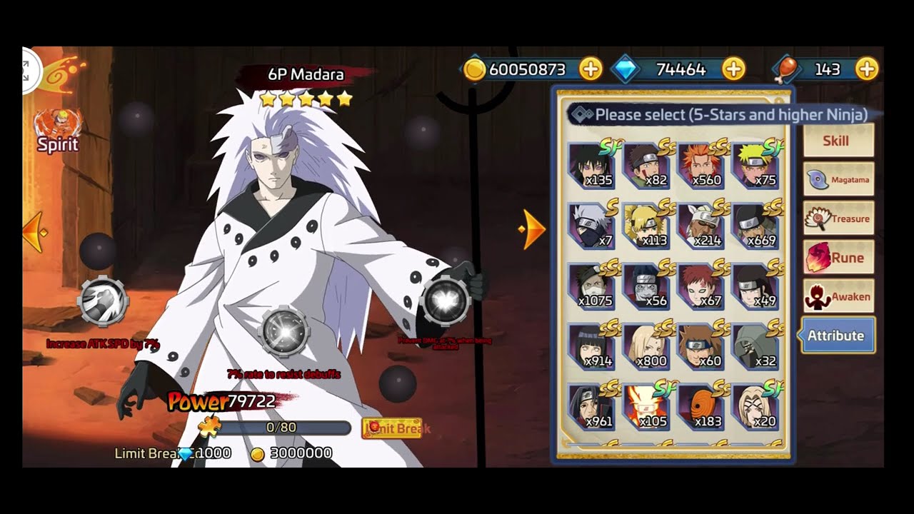 GACHA MADARA di Game Android dan IOS Ninja War: Heroes/Ninja War: Origins