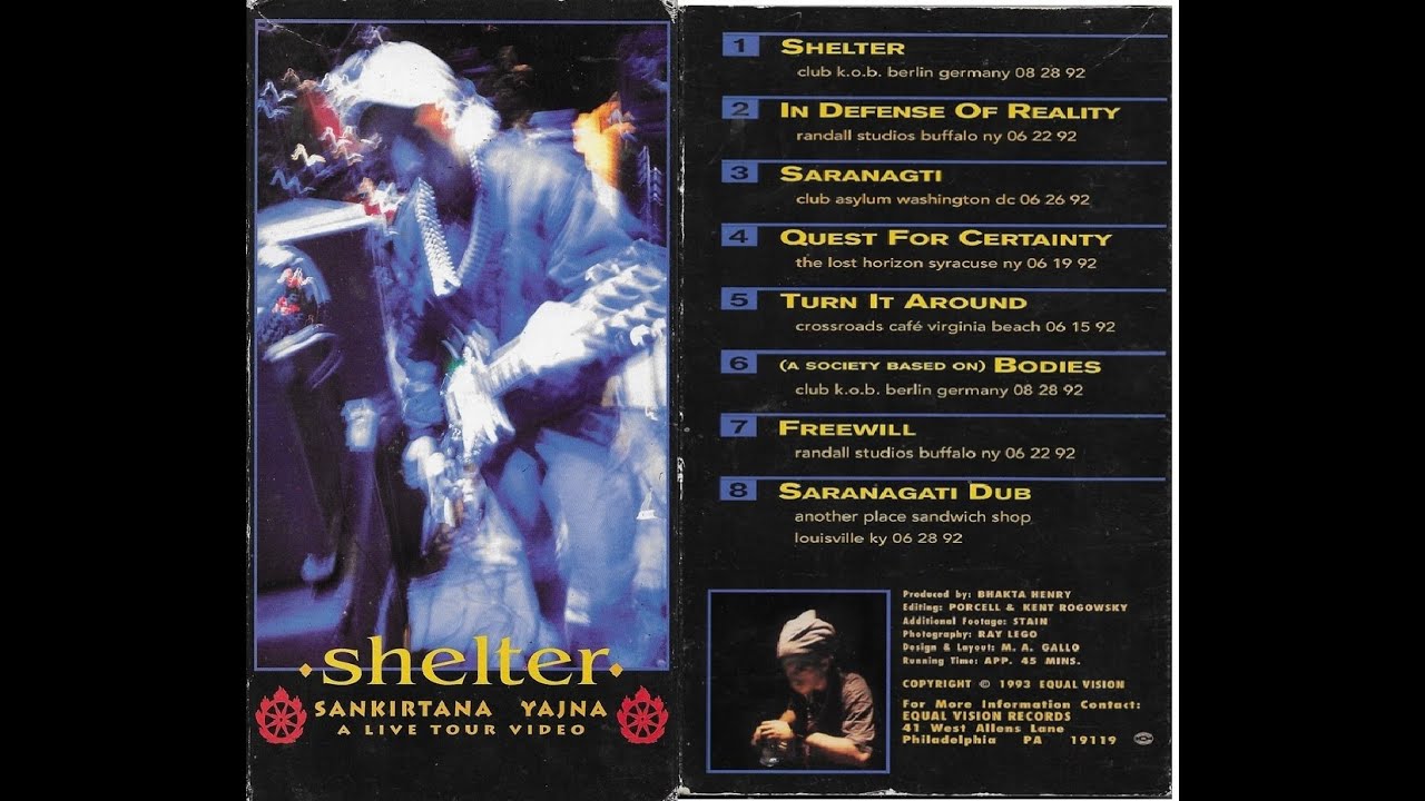 Shelter Sankirtana Yanjna - A Live Tour Video Punk Hardcore Hare Krishna Youth of Today Ray Cappo