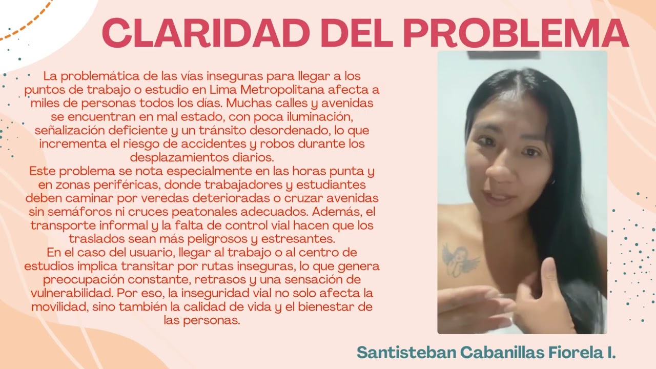 Problematica de vias inseguras para llegar a puntos de trabajo o estudio en lima