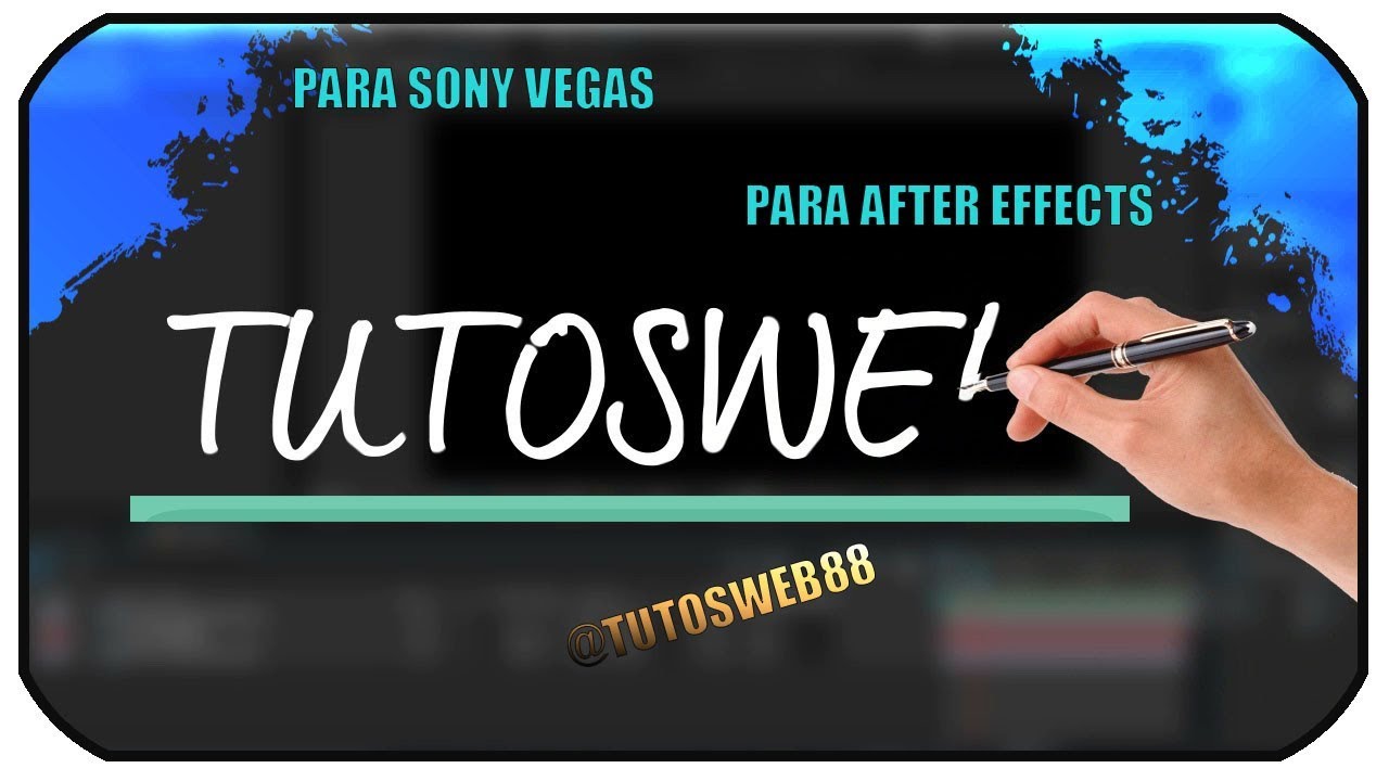 Efecto Mano Escribiendo Sony Vegas/ After Effects Tutorial