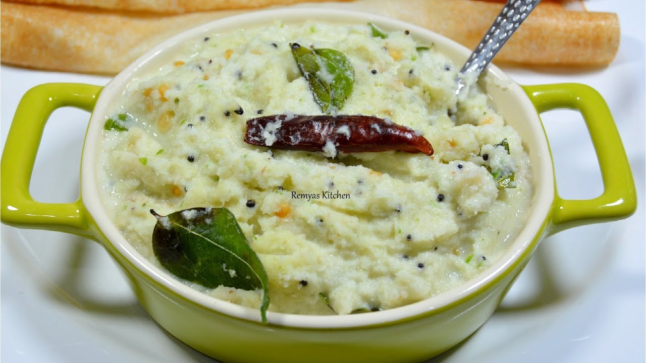 Coconut Chutney for Dosa and Idli by Remyas Kitchen